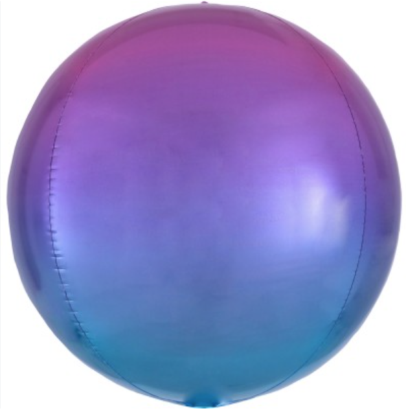 XL Folienballon Orbz - Kugel, rosa/rot blau - ø 40cm